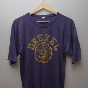 CLASSIC true vintage Drexel 3/4 baseball shirt!  L